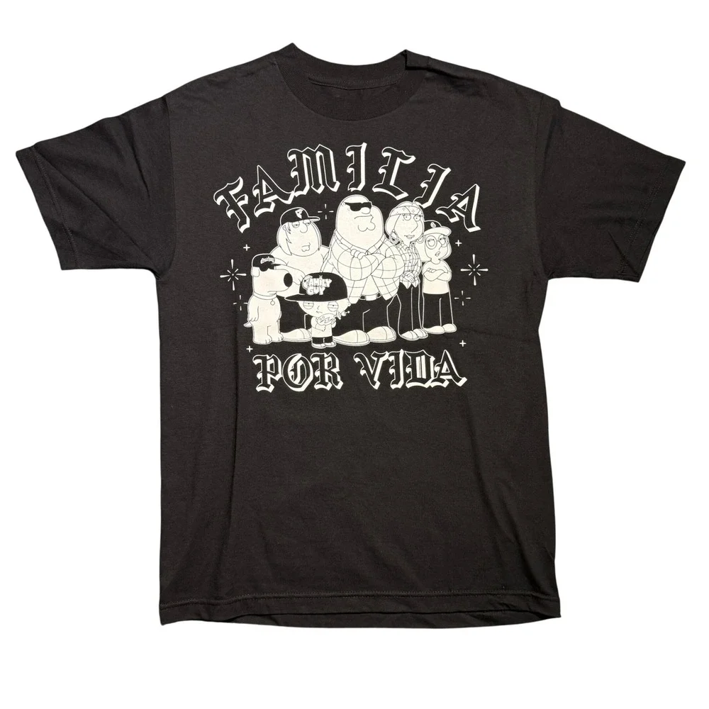 Famous Stars Straps Family Guy Familia RARE 2014 T-Shirt Black Mens Size Medium